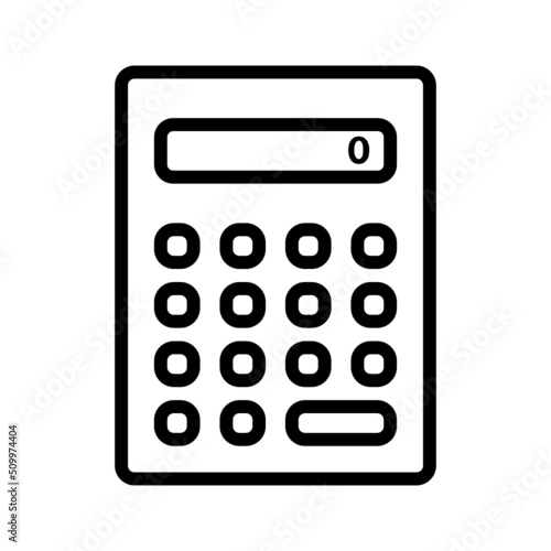 Black line icon for Calculator