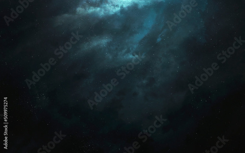 Fototapeta Naklejka Na Ścianę i Meble -  3D illustration of Deep space background, full of stars and galaxies. High quality 5K sci-fi render. Elements of image provided by Nasa