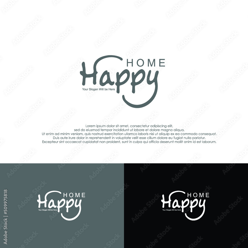 A set of handwritten typeface greeting lettering logo template