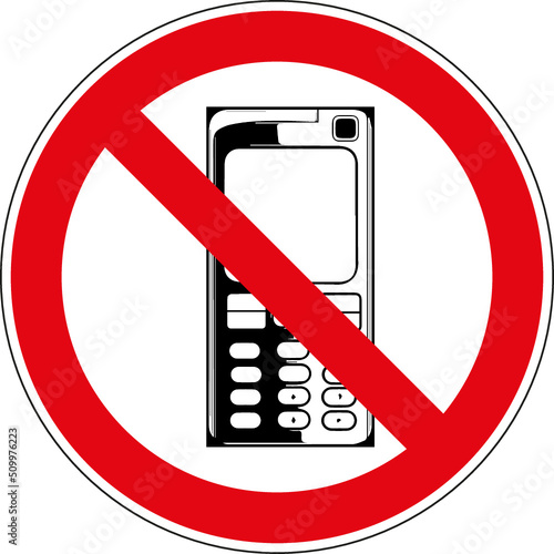 Panneau Interdiction de téléphoner	