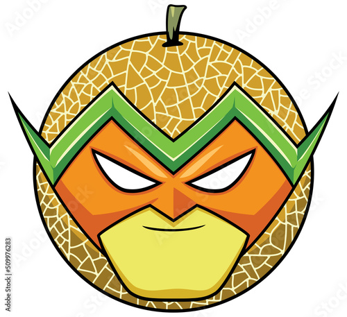 Melon Superhero Mascot
