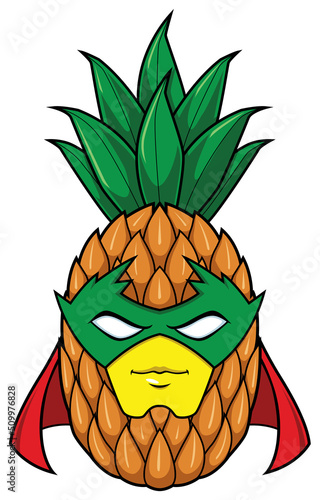 Pineapple Superhero Mascot