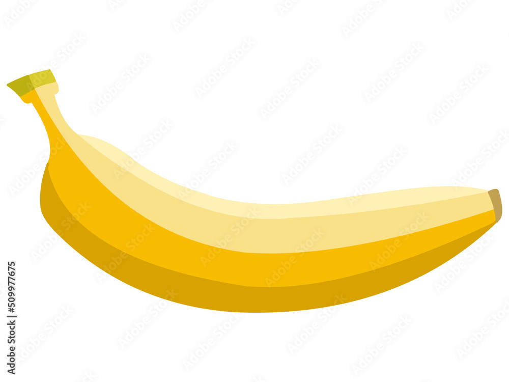 フレッシュな黄色いバナナのイラスト