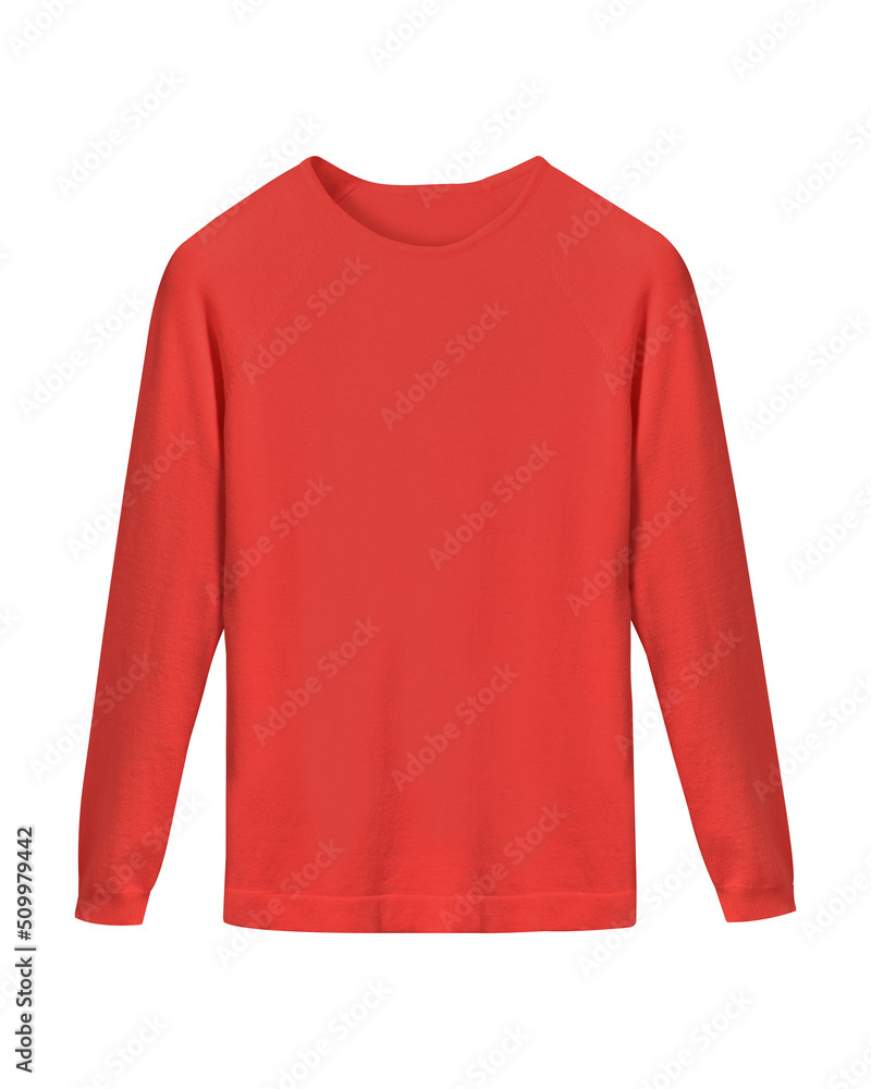 Red classy casual sweater isolated on white Red classy casual sweater isolated on white