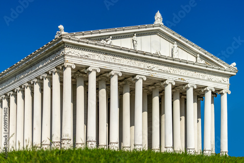 Temple of Artemis in Miniaturk Park of Istanbul. Temple of Artemis is one of the Seven Wonders of the world.