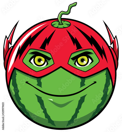 Watermelon Superhero Mascot