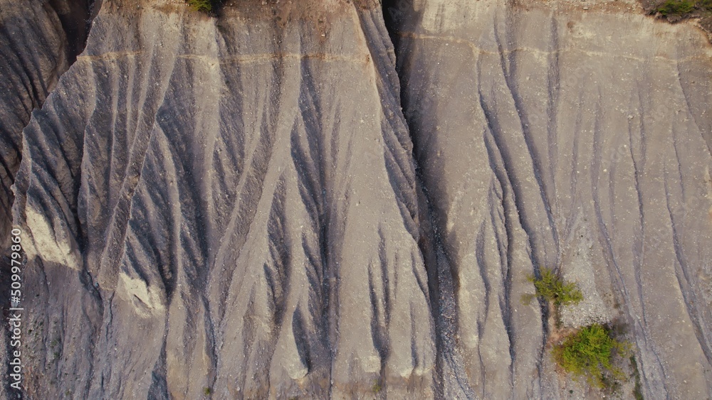 Fototapeta premium Natural mountain habitat. Gray mountain corrosion. No people. . High quality photo