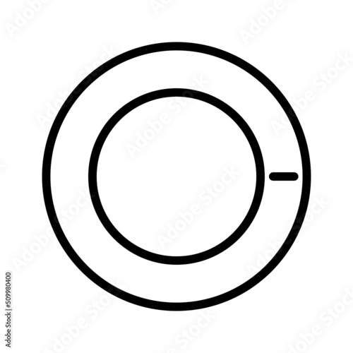 Black line icon for Radio button