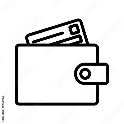 Black line icon for Wallet