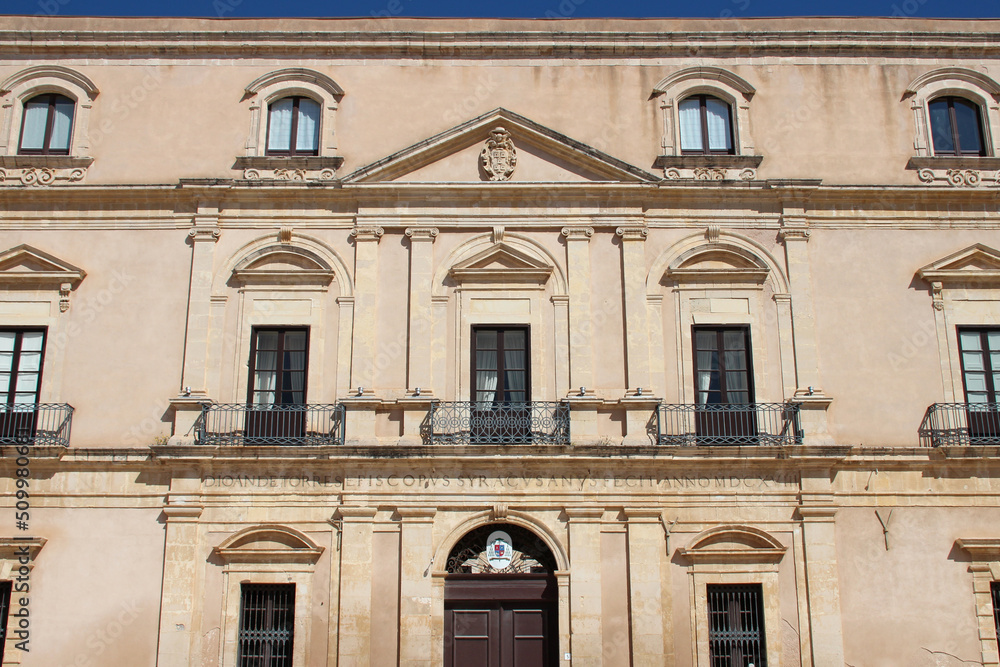 palace (archdiocese) in syracusa in sicily (italy)