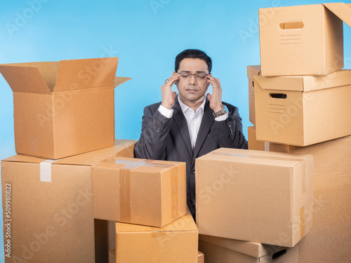 Tired entrepreneur. Busines...