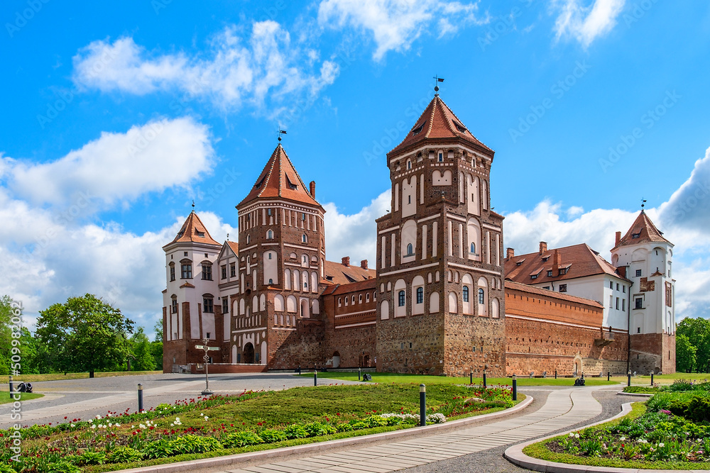 Mir Castle in Minsk region - historical heritage of Belarus.