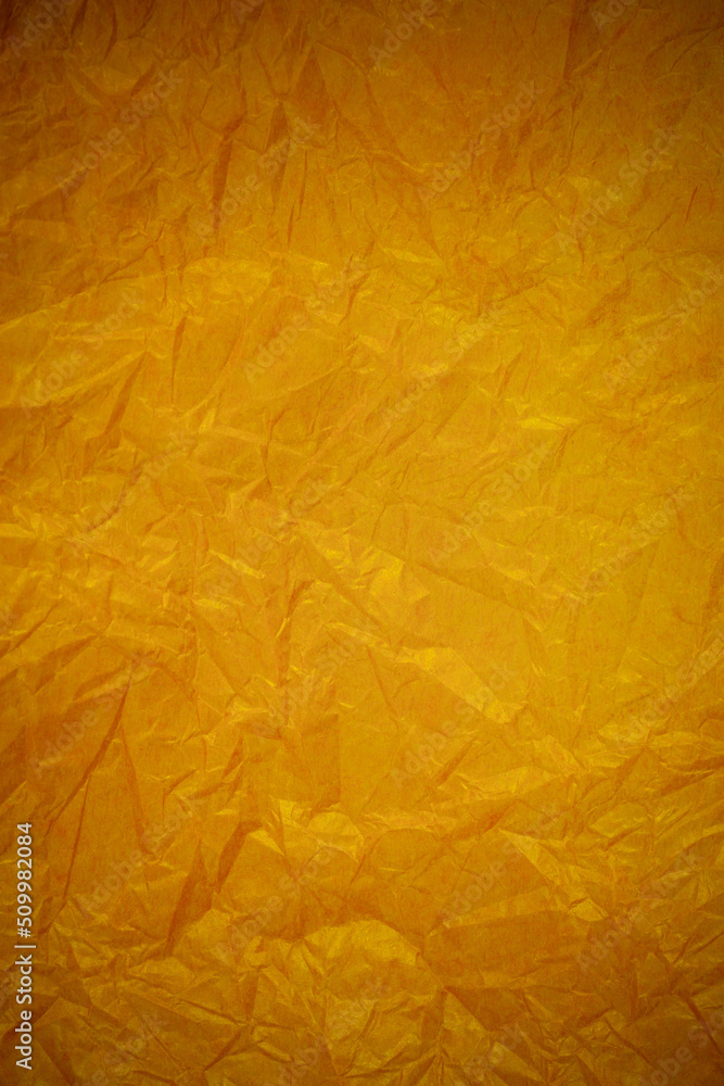 Crumpled gold paper recycling background. Crumpled gold paper recycling background.
