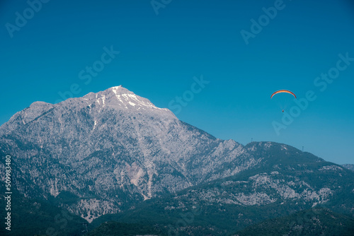 Mount Tahtali with paraglider