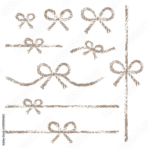 Set Braune Taue Schleifen Stempel