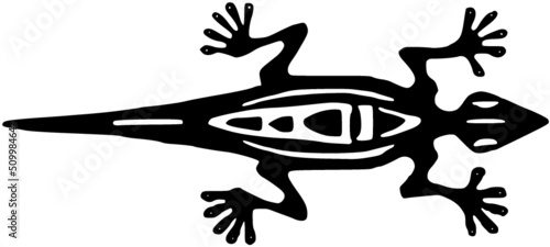 vector de salamandra con motivos étnicos
