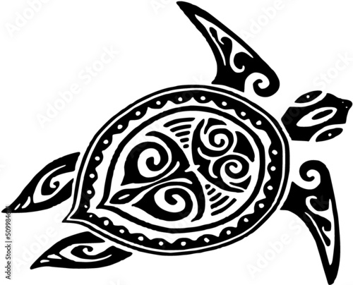 vector de tortuga con motivos étnicos 