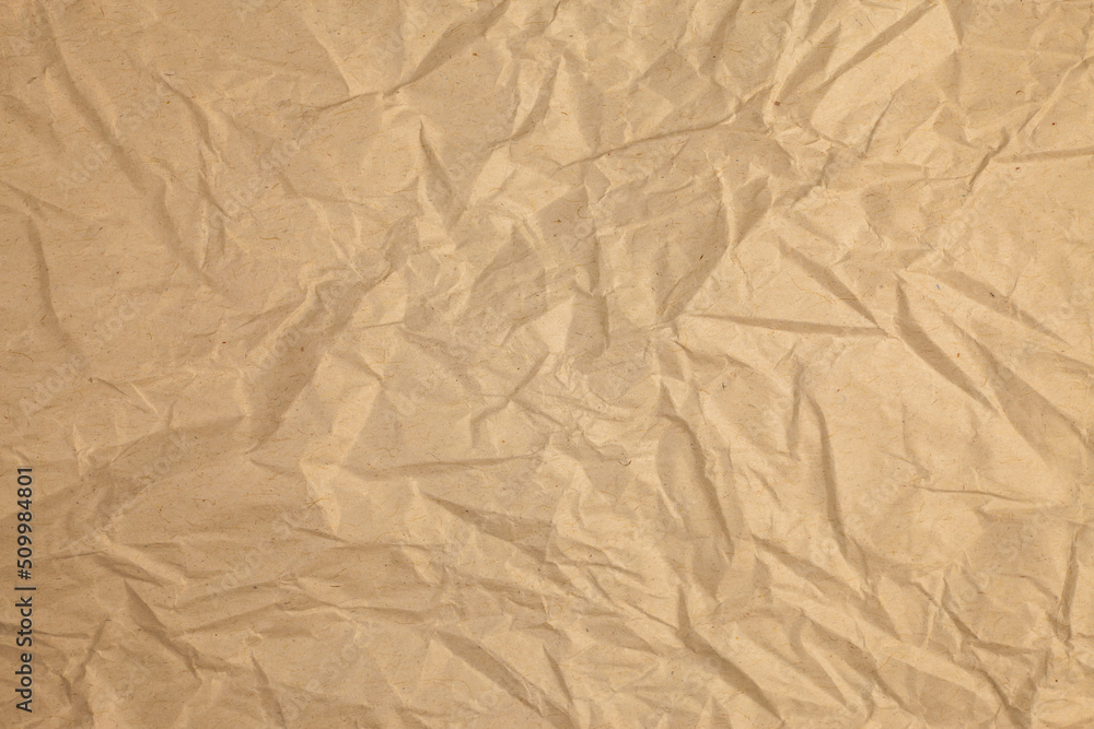 Fototapeta premium Vintage crumpled recycle paper background.