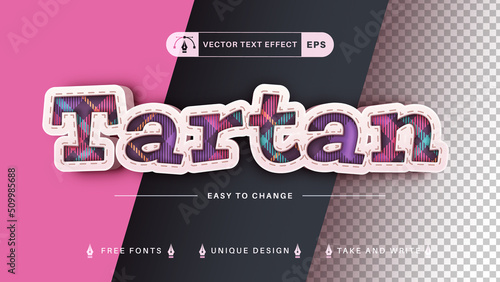 Tartan - Editable Text Effect, Font Style