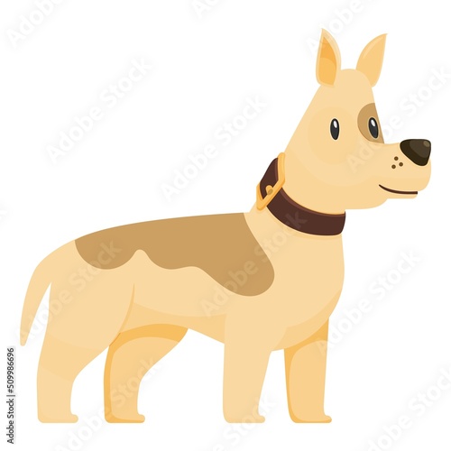 Cute dog, cartoon style, flat modern design.