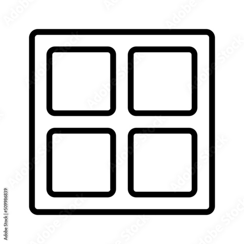 Black line icon for Square