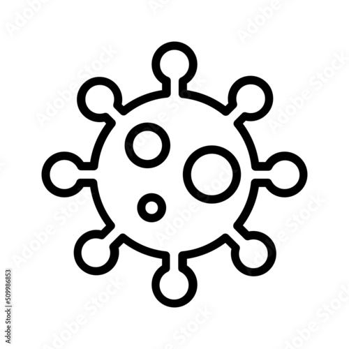 Black line icon for Virus
