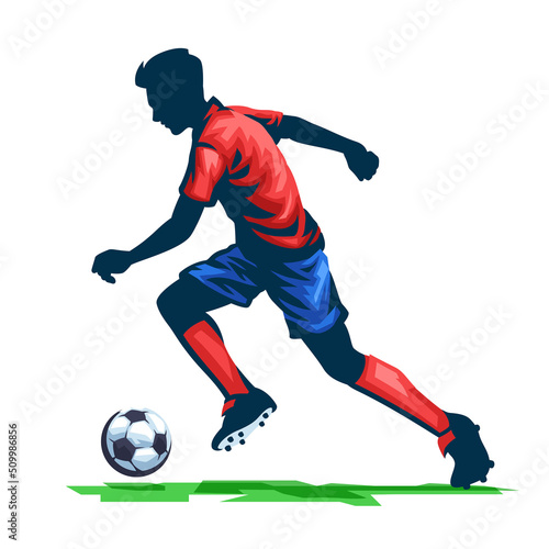 Football player playing the ball