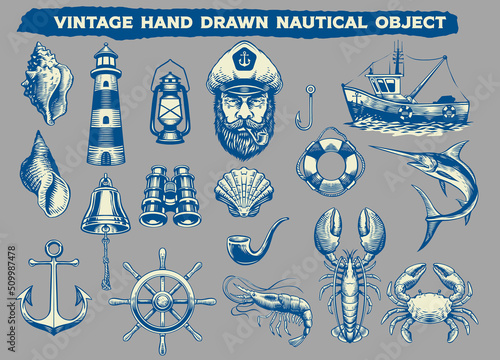 Vintage Hand Drawn Nautical Object