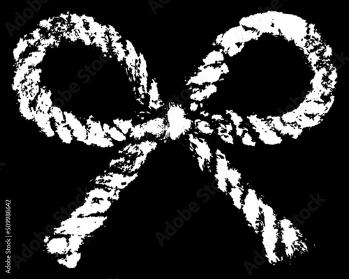 Weißes Tau Schleife Stempel