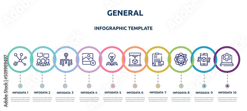 general concept infographic design template. included advertising networks, brand engagement, classification, add photos, energy efficiency, 3d printing, credit report, core values, information