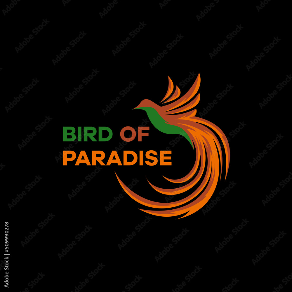 Bird of paradise modern logo template