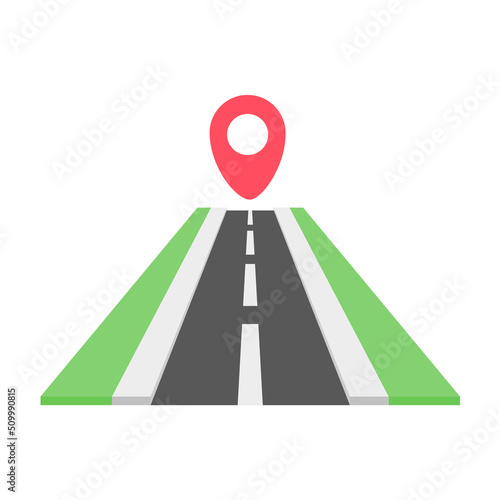 Map on the phone for navigation. sender to receiver