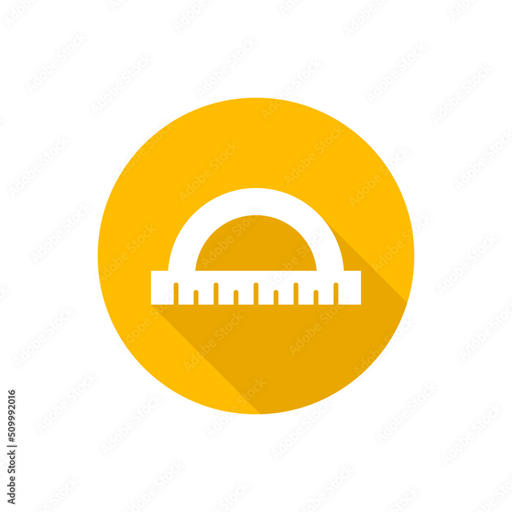 Protractor flat icon with shadow Protractor flat icon with shadow