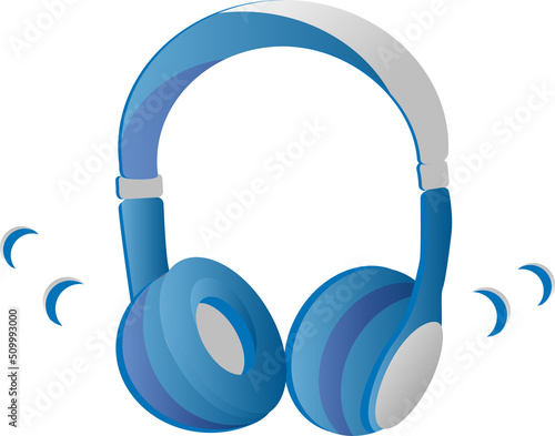 HEADPHONES, sound,blue, music,dj