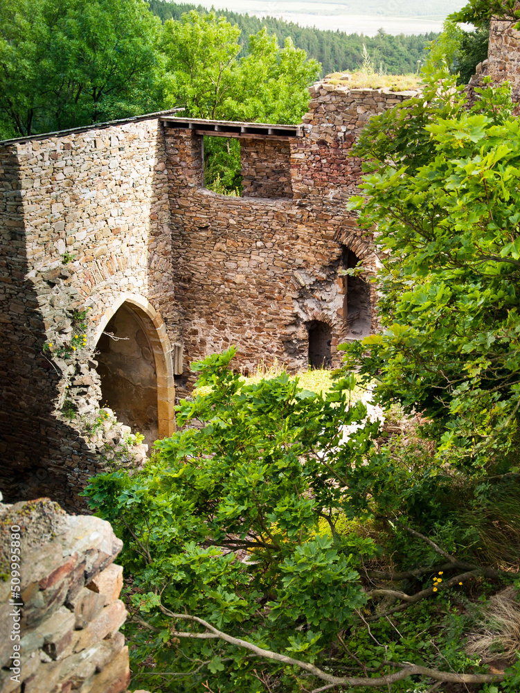 broken stone masonry ruins of an old czech castle broken stone masonry ruins of an old czech castle