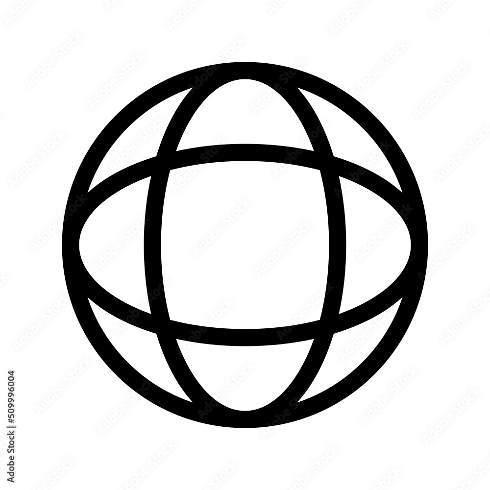 Earth Icon Vector Symbol Design Illustration