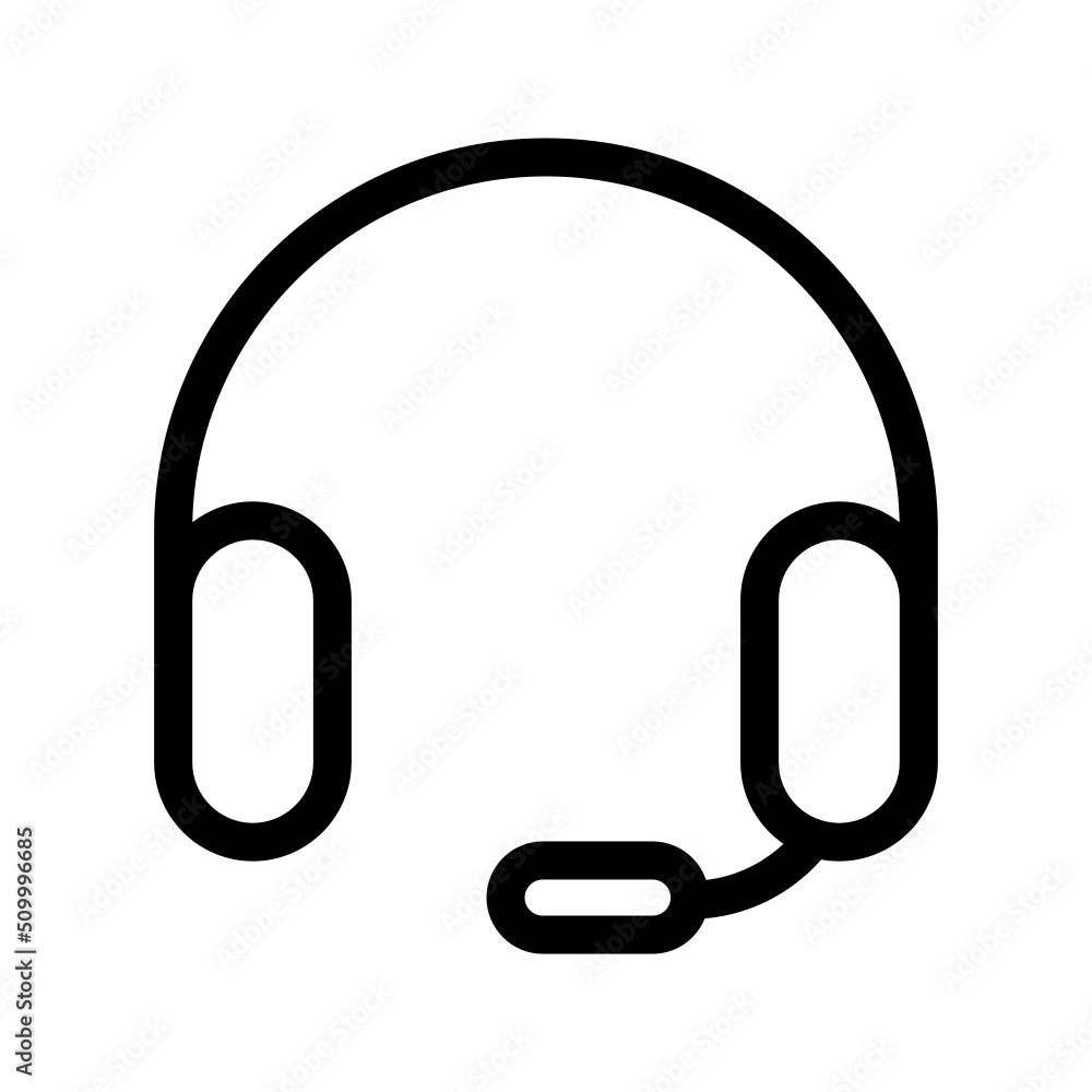 Headset Icon Vector Symbol Design Illustration Headset Icon Vector Symbol Design Illustration