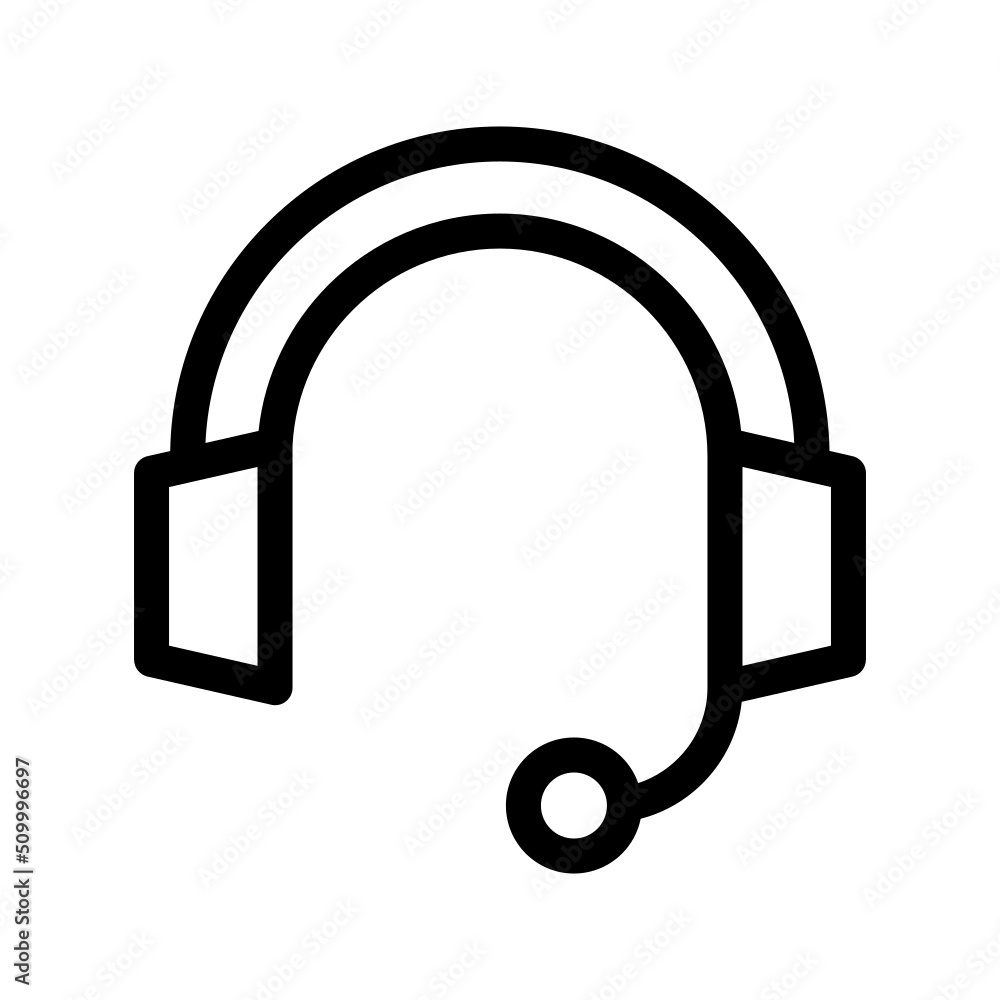 Headset Icon Vector Symbol Design Illustration Headset Icon Vector Symbol Design Illustration