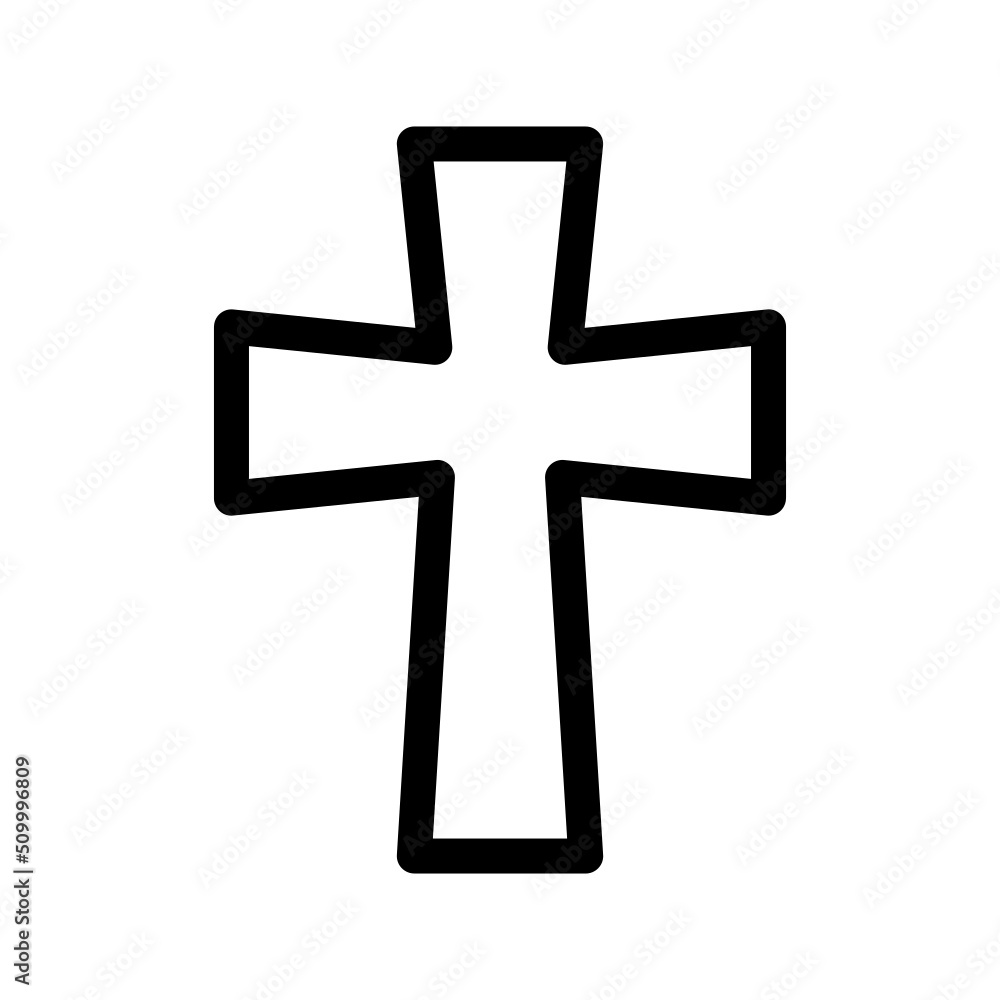 Fototapeta premium Christian Cross Icon Vector Symbol Design Illustration