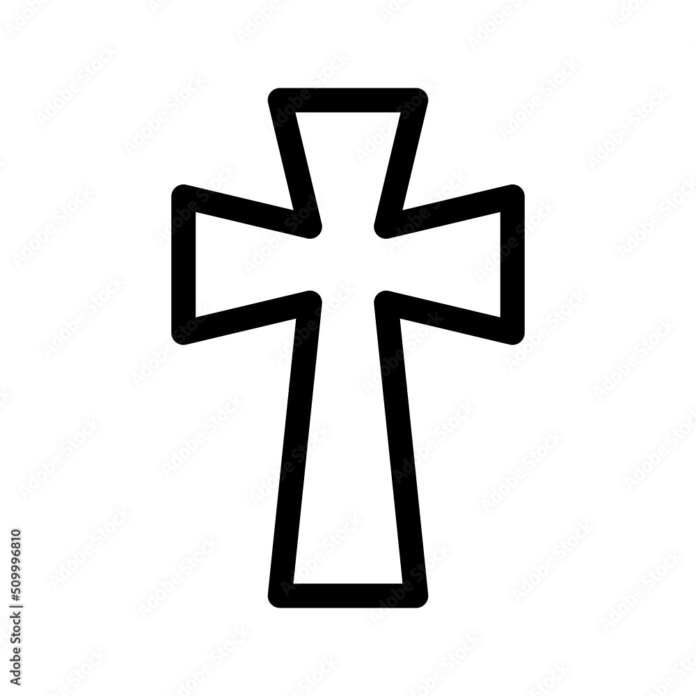 Fototapeta premium Christian Cross Icon Vector Symbol Design Illustration