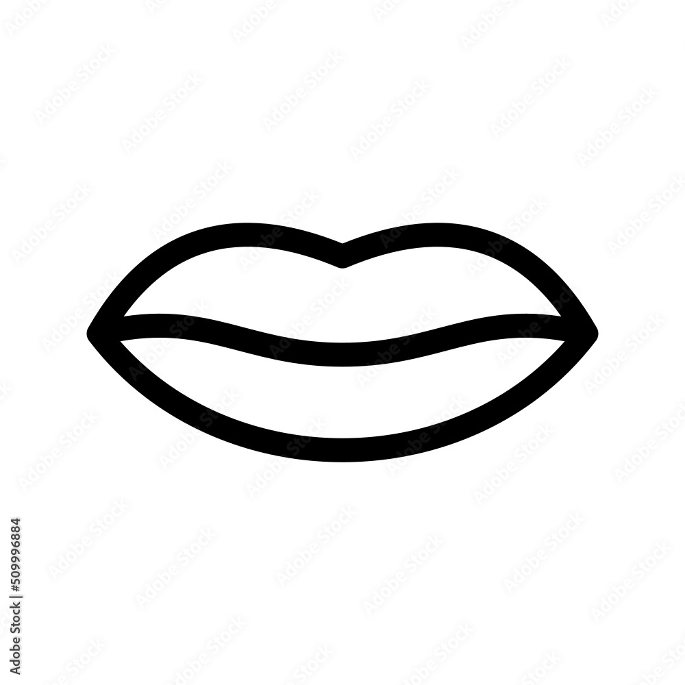 Glossy Lips Icon Vector Symbol Design Illustration Glossy Lips Icon Vector Symbol Design Illustration
