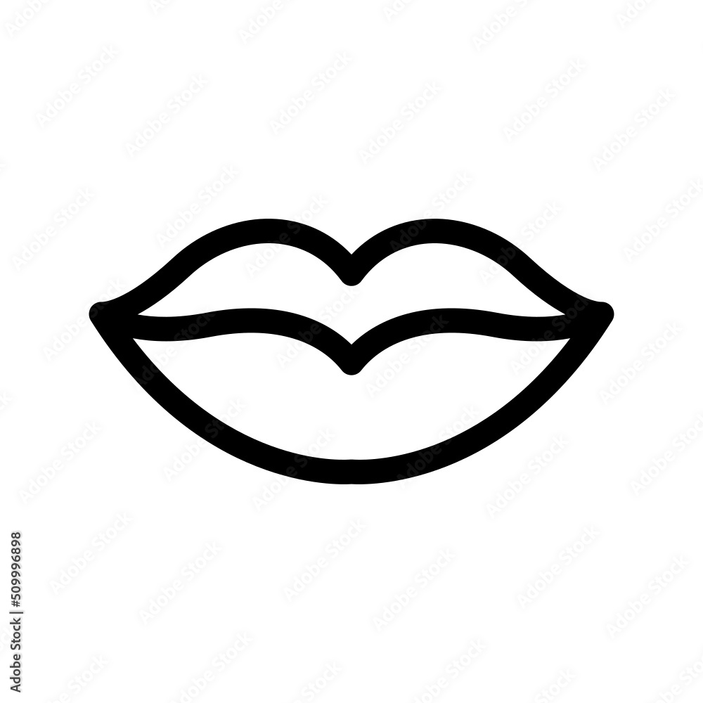 Glossy Lips Icon Vector Symbol Design Illustration Glossy Lips Icon Vector Symbol Design Illustration