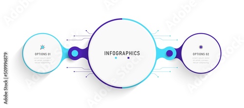 Vector Infographic label design template with icons and 2 options or steps. Can be used for process diagram, presentations, workflow layout, banner, flow chart, info graph.