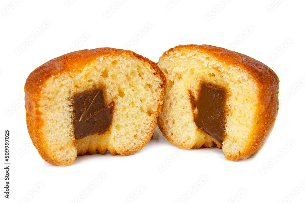 Homemade cake muffin isolated on the white background Homemade cake muffin isolated on the white background