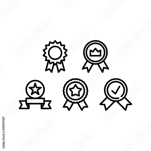 Badge Icon Set Vector Symbol Design Illustration