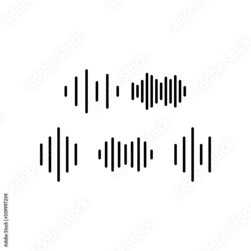 Sound Waves Icon Set Vector Symbol Design Illustration