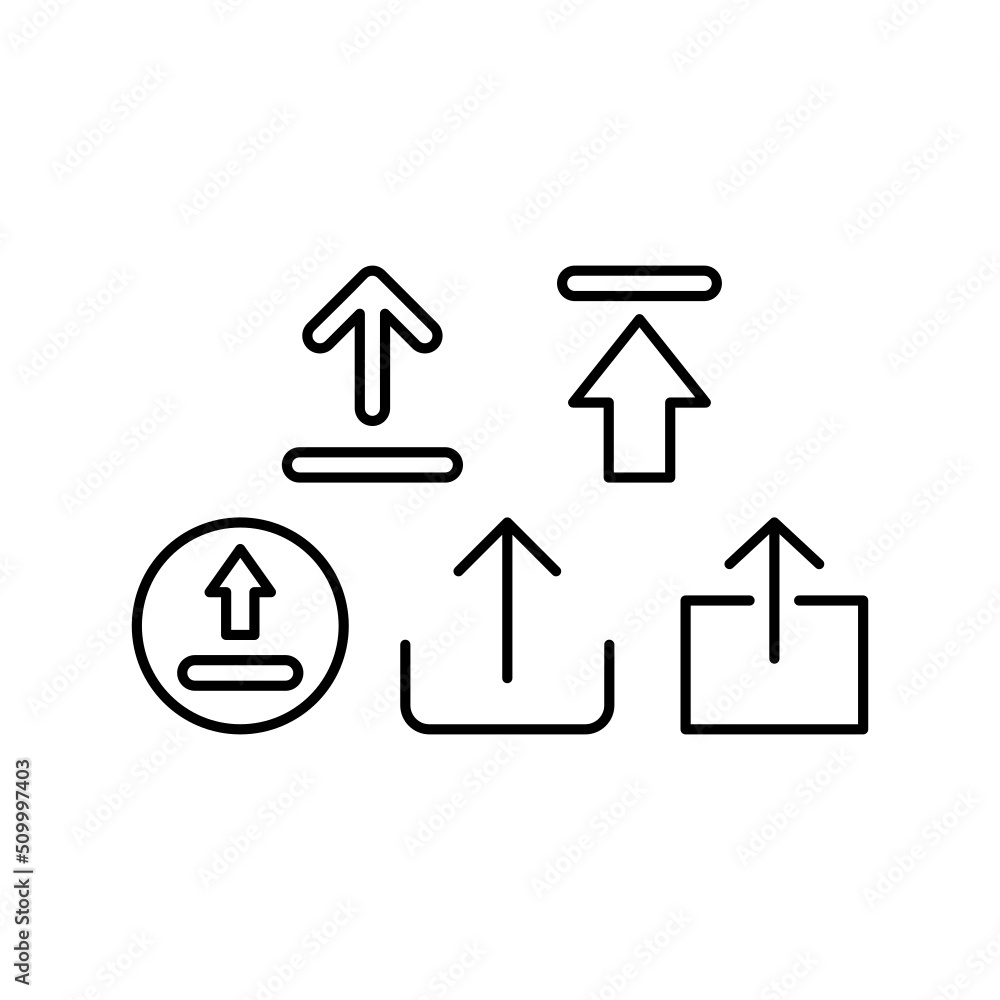 Upload Icon Set Vector Symbol Design Illustration Upload Icon Set Vector Symbol Design Illustration