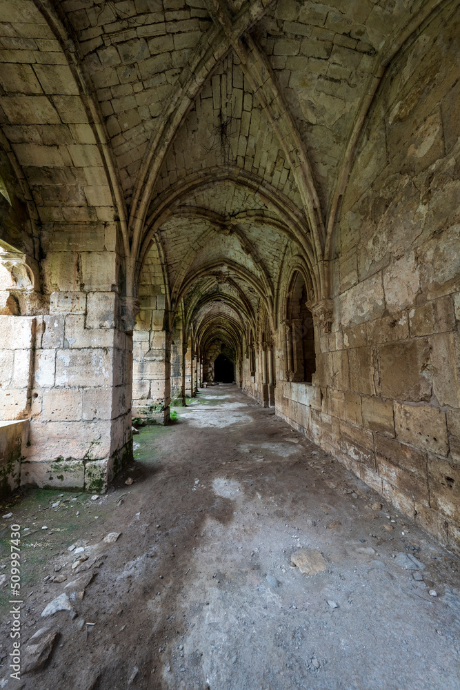 Obraz premium Krak des Chevaliers medieval crusader castle in Syria, a world heritage site.
