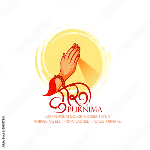 Guru purnima vector Illustration with creative background. photo