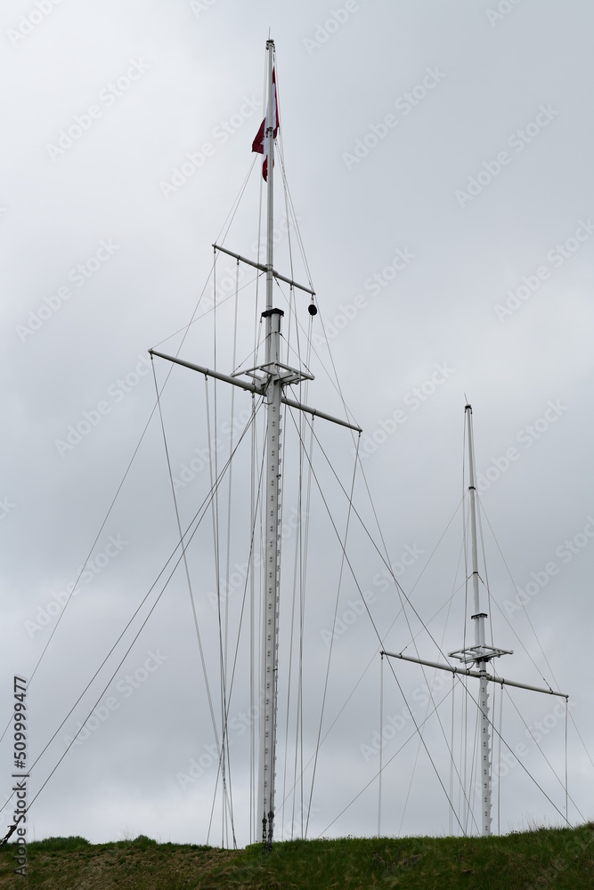 Fototapeta premium flag poles